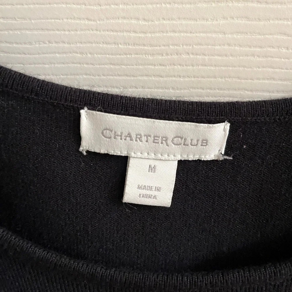 CHARTER CLUB~BLACK~ SWEATER/ BLOUSE~A QUALITY PIECE~ 👍 - Picture 4 of 11